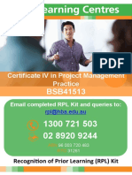 BSB41515 CIV in Project Management Practice RPL Kit V1.0 V2.03 November 2016 1