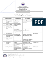 Ta - Coaching Plan For Learning Teachers