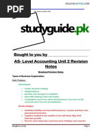 Accounting 9706 Notes Unit 2 Revision