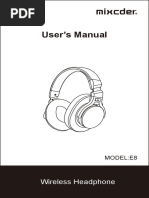 User's Manual: Wireless Headphone