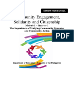 Community Engagement, Solidarity and Citizenship