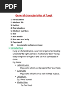 General Characteristics of Fungi. Details Abcdef