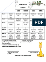 Horario de Clases 2020