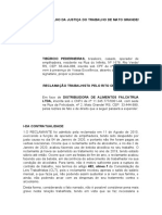 Reclamatória Trabalhista Pelo Rito Ordinário