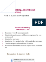 Critical Thinking, Analysis and Decision Making: Week 4 - Renascence Corporation