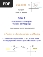 Notes 4 6382 Complex Mapping