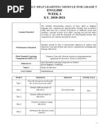 2nd QUARTERLY SELF LEARNING MODULE FOR GRADE 5