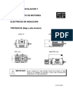 Manual de Instalación y Mantenimiento de Motores Eléctricos de Inducción Trifásicos (Baja Y Alta Tensión) (WEG)