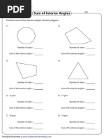 Find The Sum of The Interior Angles of Each Polygon