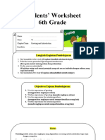 Students' Worksheet 6th Grade: Langkah Kegiatan Pembelajaran