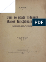 Nicolae Iorga - Cum Se Poate Îndrepta Starea Funcționarilor - Conferință Ținută La Societatea Funcționarilor Publici Din PloieștI, Valenii de Munte, 1913