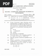 BCS-054 Bachelor in Computer Applications Term-End Examination Jurte, 2014 Bcs-054: Computer Oriented Numerical Techniques