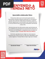 Anexo 26. Carta de Bienvenida UNETO