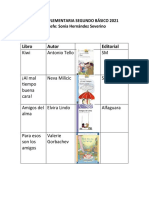 Lectura Complementaria 2021 Segundo Básico Con Imagen