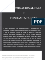 Denominacionalismo e Fundamentalismo