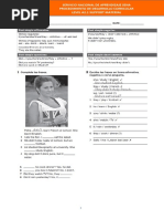 A2,1 Simple Past Tense Worksheet