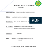 Base de Datos de Radiación Solar