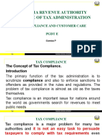 Tanzania Revenue Authority Institute of Tax Administration: Tax Compliance and Customer Care PGDT E