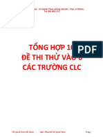 Tổng Họp 10 Đề Thi Môn Tiếng Anh Vào Lớp 6 Các Trường Clc