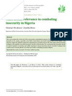 Mass Media Relevance in Combating Insecurity in Nigeria