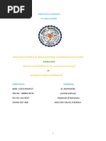 Mathematical Modelling On Agricultural Problem in Seraikella-Kharsawan District