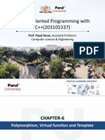 Object Oriented Programming With C++ (203105337) : Prof. Payal Desai, Assistant Professor