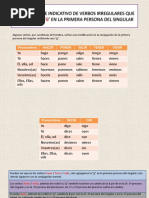 El Pres. Indic. V. Irregulares