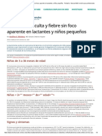 Bacteriemia Oculta y Fiebre Sin Foco Aparente en Lactantes y Niños Pequeños - Pediatría - Manual MSD Versión para Profesionales