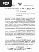 Resolucion Directoral UGEL-DM #005599-2020