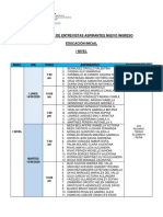 Organización de Entrevistas Nuevo Ingreso 2020-2021 Educación Inicial