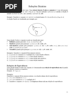 3.0 Relações Binarias