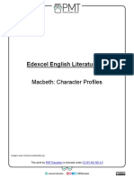 Character Profiles Macbeth Edexcel English Literature GCSE