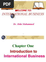 INTERNATIONAL BUSINESS MANAGEMENT Chapter 1-1