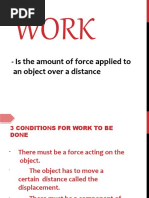 Is The Amount of Force Applied To An Object Over A Distance