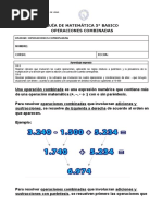 Guía 5 Operaciones Combinadas 5° 2021