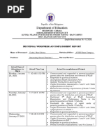 Department of Education: Individual Workweek Accomplishment Report