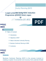 Review of Internal Audit in RBS Exam: Business Continuity Planning (BCP)