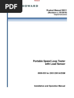 Woodward Portable Speed Loop Tester With Load Sensor Manual