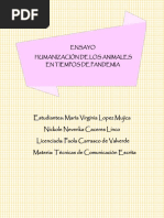 Ensayo Humanización de Los Animales en Tiempos de Pandemia