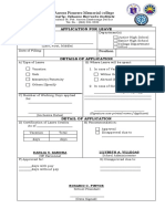 Aurora Pioneers Memorial Ollege: Application For Leave