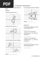 Transformations - Mixed Questions: Image. Rotation