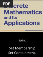 6 - Set Membership and Set Containment