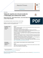 Validación Española de La Escala de Adiccion A Videojuegos para Adolescentes GASA