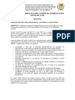 Acta de Conformacion Del Comité de Alimentacion Escolar 2021