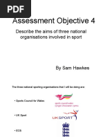 Assessment Objective 4: Describe The Aims of Three National Organisations Involved in Sport