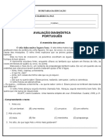 Avaliação Diagnóstica - 5º Ano - 2021 Agosto