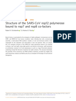 Structure of The Sars-Cov Nsp12 Polymerase Bound To Nsp7 and Nsp8 Co-Factors