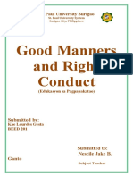 Good Manners and Right Conduct: St. Paul University Surigao