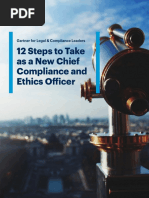 12 Steps To Take As A New Chief Compliance and Ethics Officer