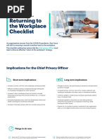 Returning To The Workplace Checklist: Gartner For Legal & Compliance